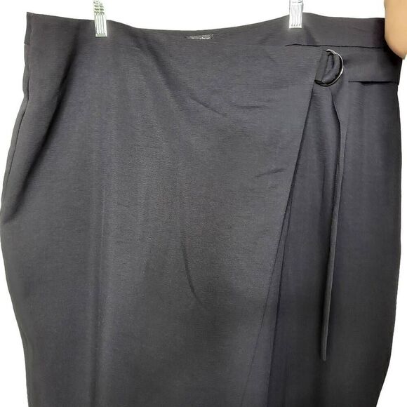 City Chic Wrap Up Cropped Black Pants Size XXL/24 - Picture 4 of 12